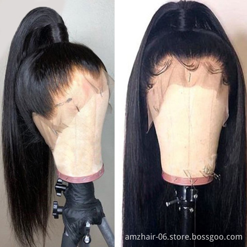 Cheap Hd Full 360 Lace Frontal Human Hair Wig For Black Women Transparent Lace Front Wig Natural Brazilian Human Hair Wig Vendor